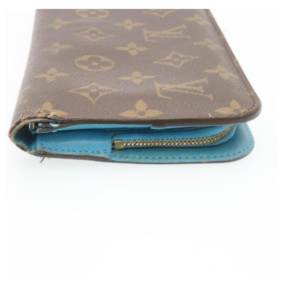 Louis Vuitton Insolite Monogram Brown Wallet with Turquoise Trim Authentic - Picture 4 of 9